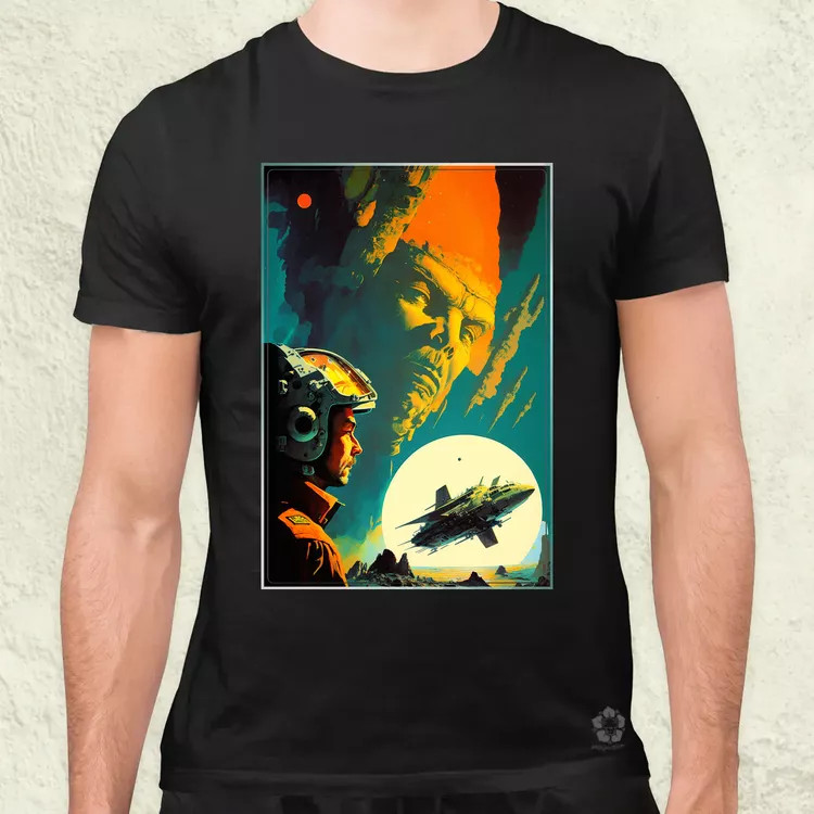 Retró sci-fi v5 férfi póló