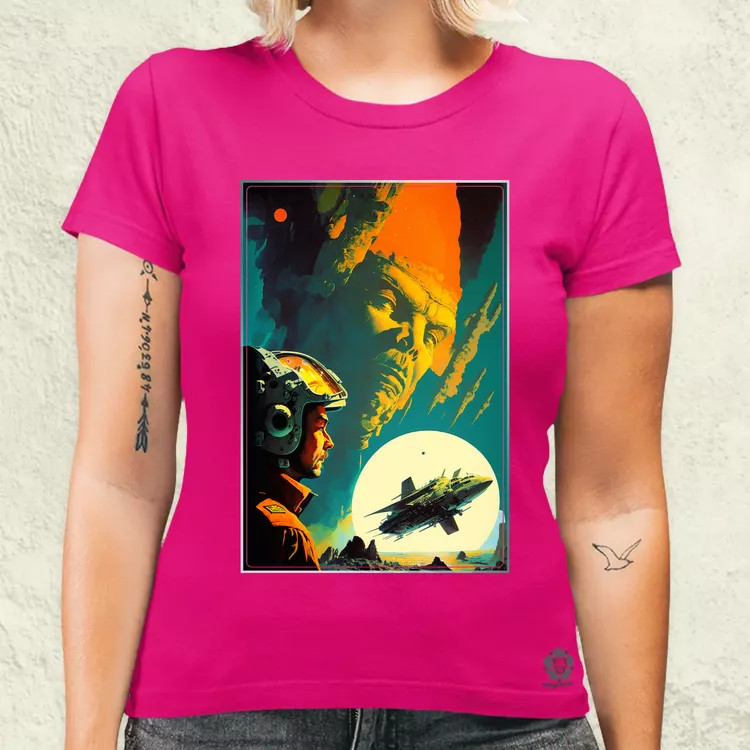 Retró sci-fi v5 női póló