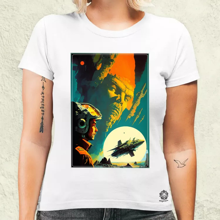 Retró sci-fi v5 női póló