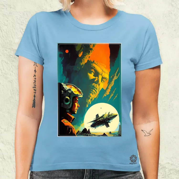 Retró sci-fi v5 női póló