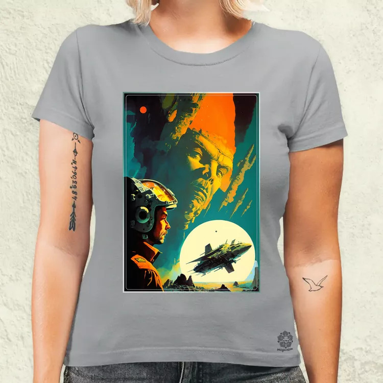 Retró sci-fi v5 női póló
