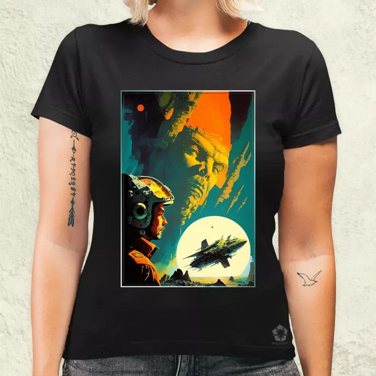 Retró sci-fi v5 női póló