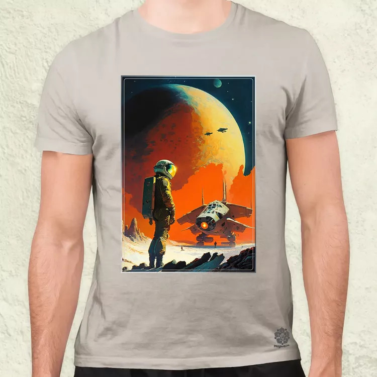 Retró sci-fi v6 férfi póló