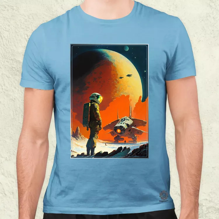 Retró sci-fi v6 férfi póló
