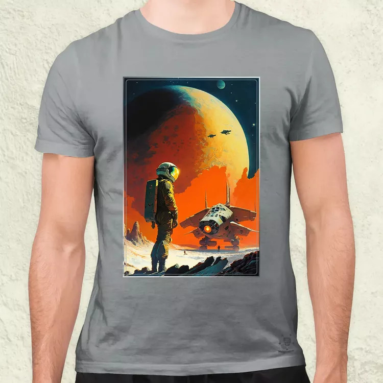 Retró sci-fi v6 férfi póló