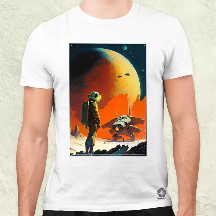 Retró sci-fi v6 férfi póló