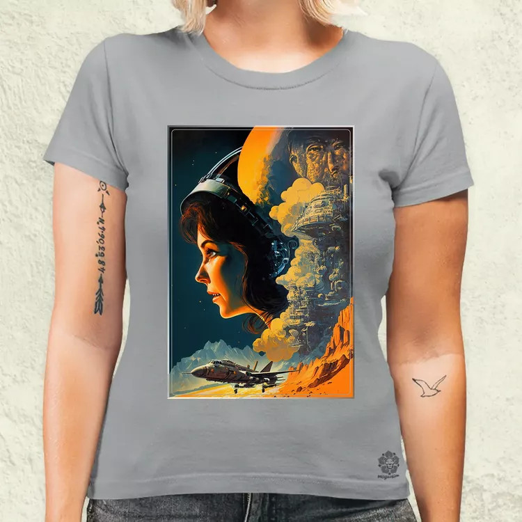 Retró sci-fi v7 női póló