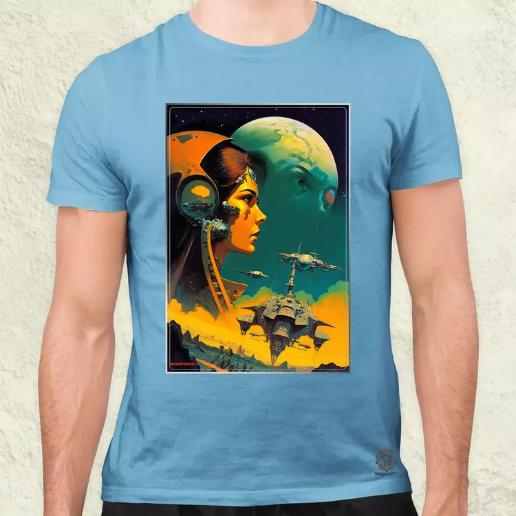 Retró sci-fi v9 férfi póló