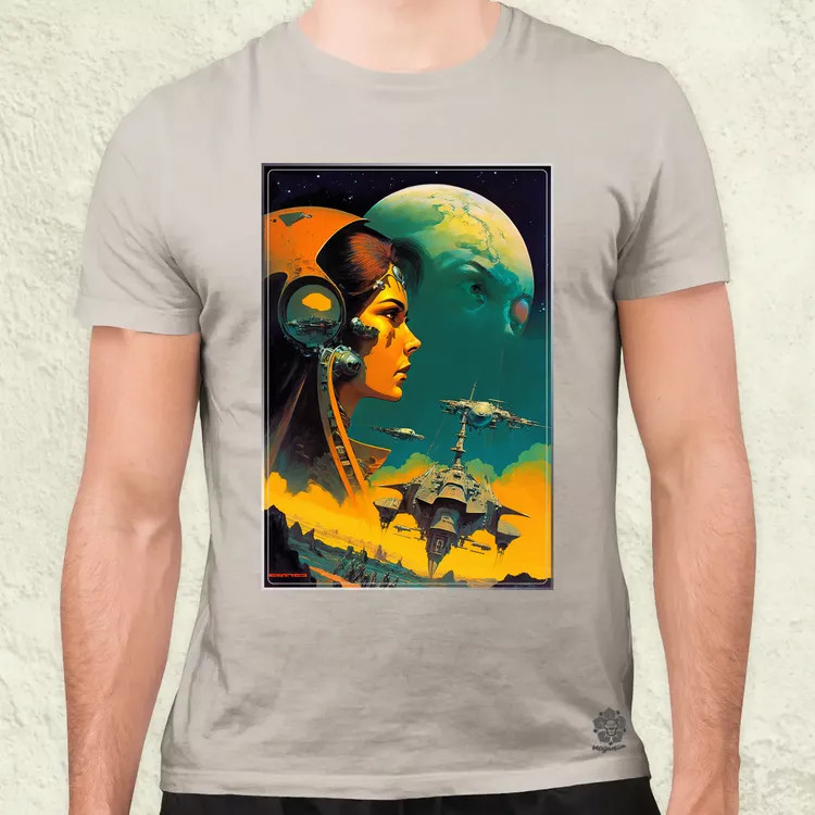 Retró sci-fi v9 férfi póló