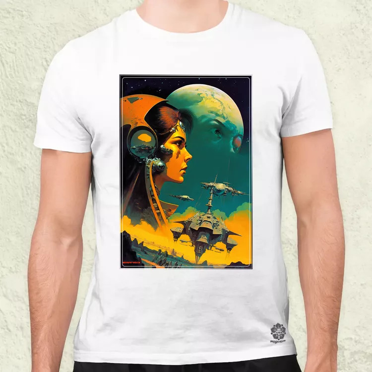 Retró sci-fi v9 férfi póló