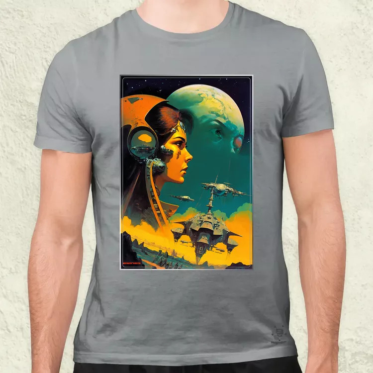 Retró sci-fi v9 férfi póló