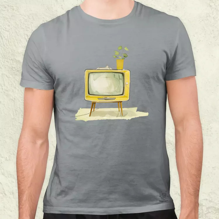 Retrtó TV v1 férfi póló