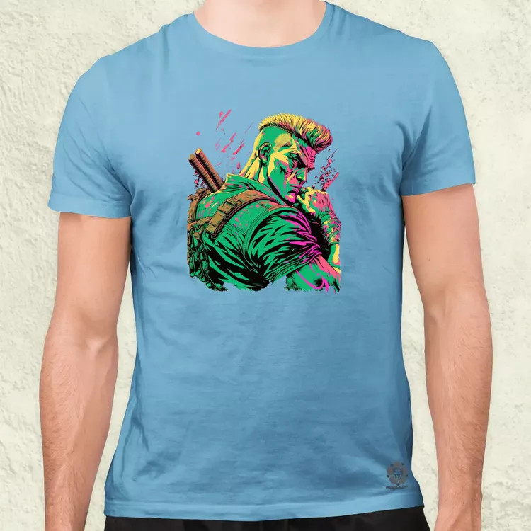 Street Fighter Guile férfi póló