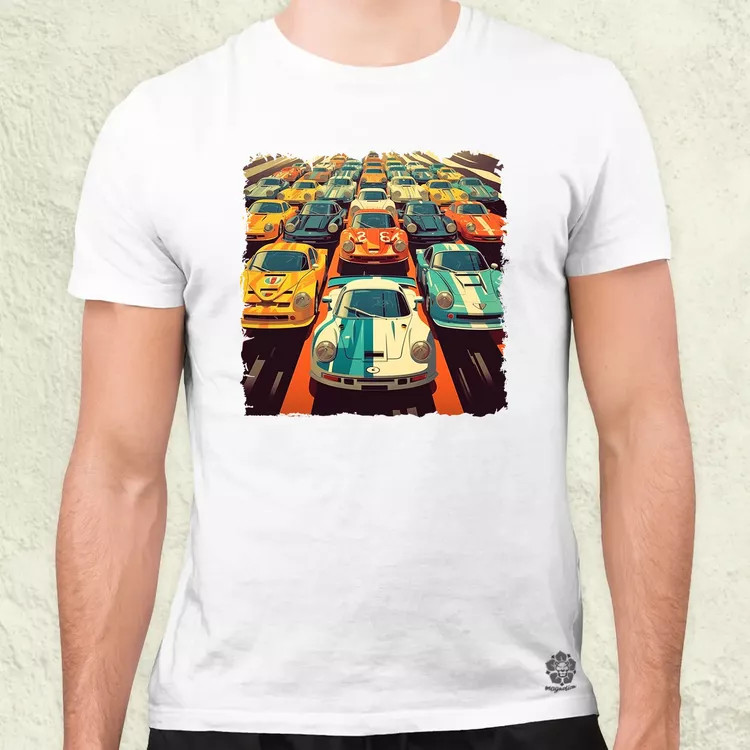 Vintage verseny v2 férfi póló