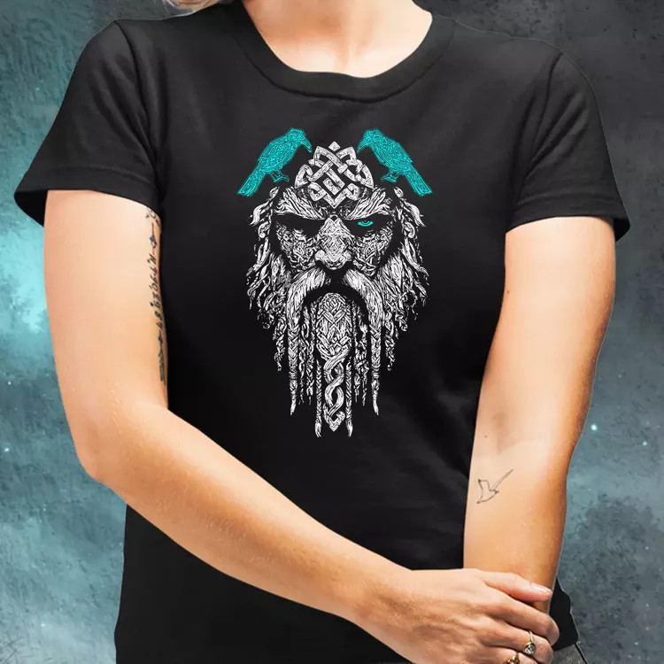 Odin, Hugin és Munin rúna női póló