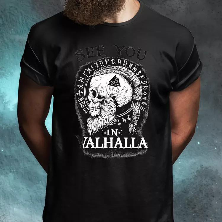 See U in Valhalla férfi póló