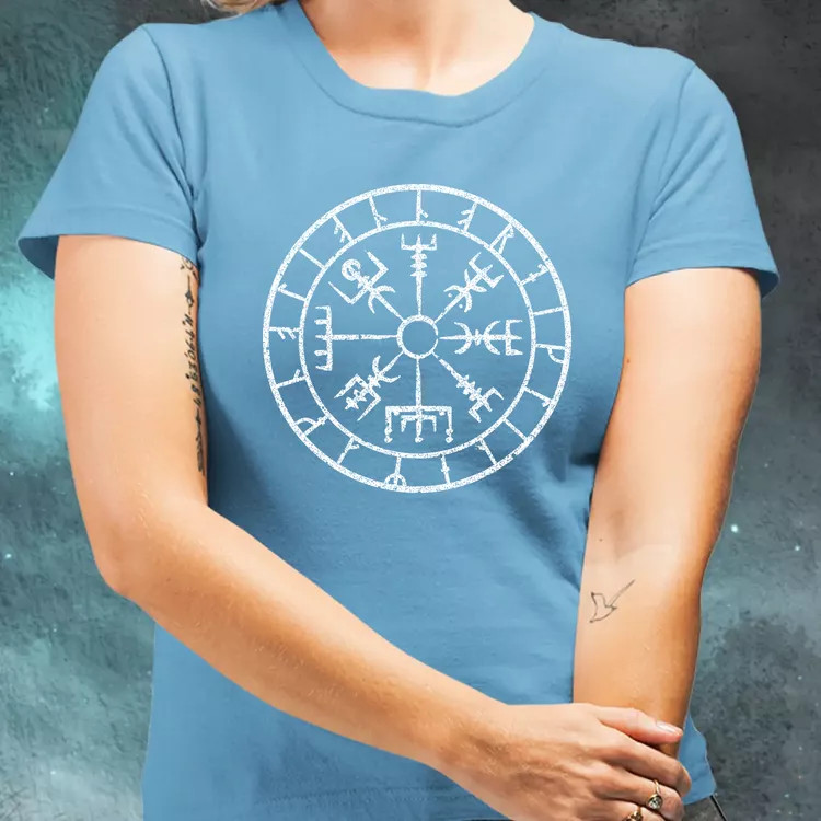 Vegvísir fehér női póló