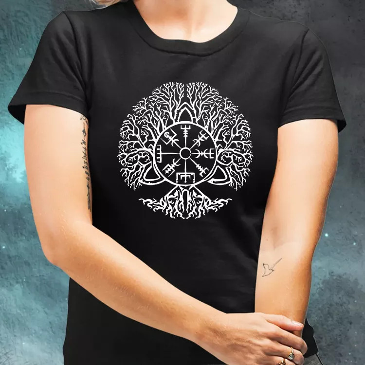 Vegvísir Yggdrasil női póló