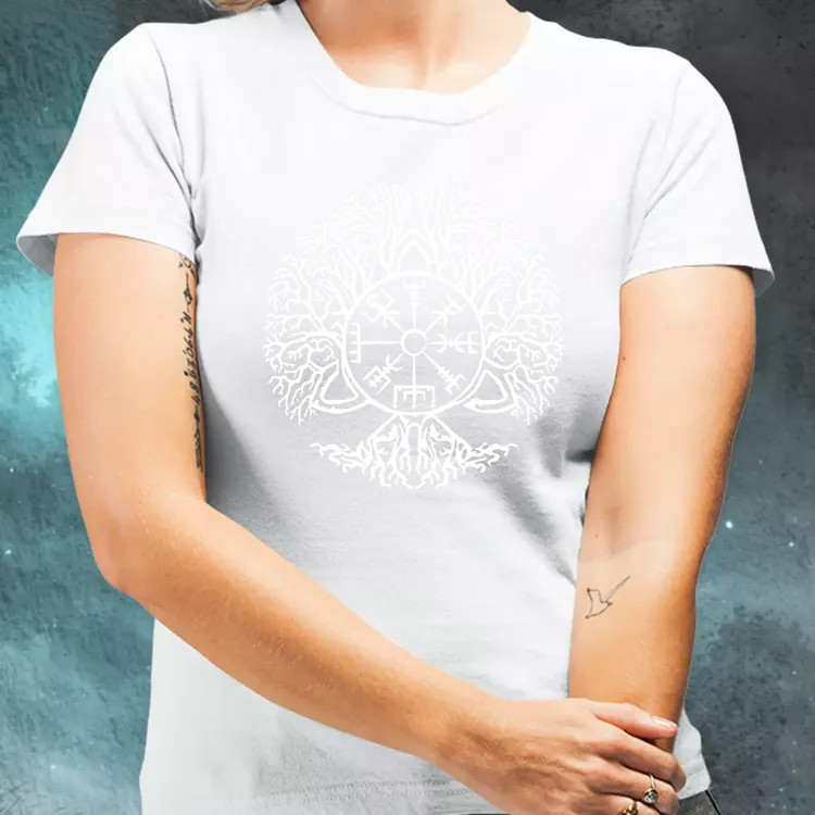 Vegvísir Yggdrasil női póló