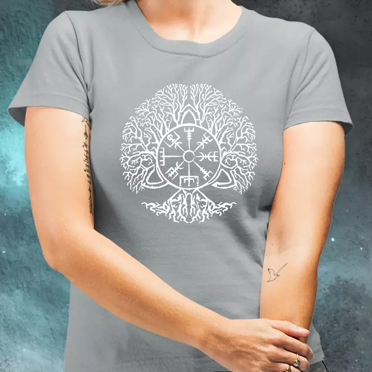 Vegvísir Yggdrasil női póló