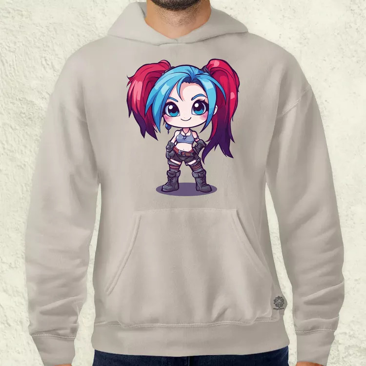 Chibi Jinx v1 férfi pulóver
