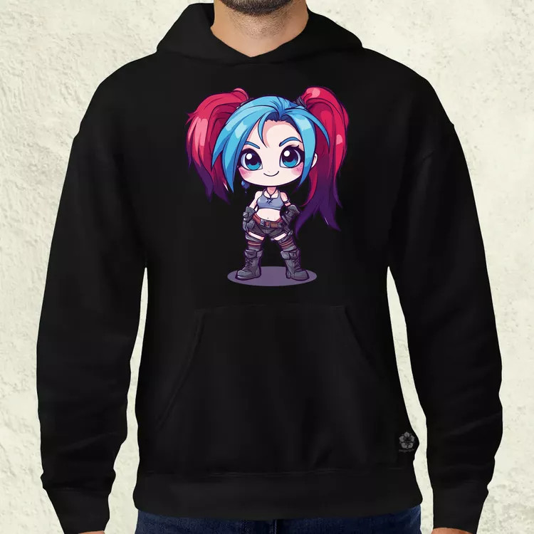 Chibi Jinx v1 férfi pulóver