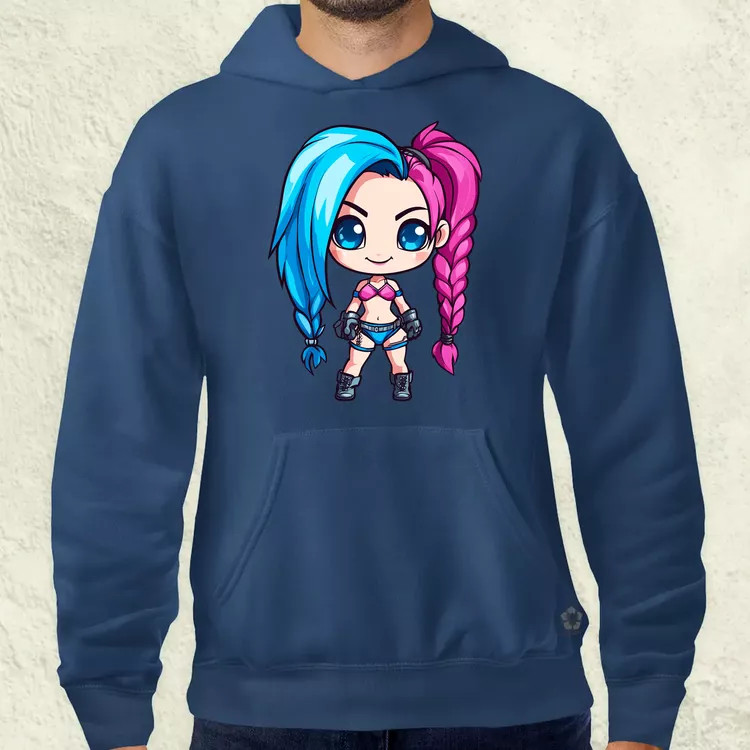 Chibi Jinx v2 férfi pulóver
