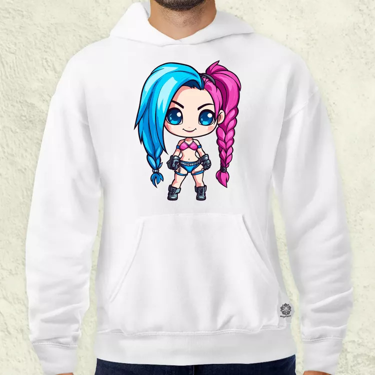 Chibi Jinx v2 férfi pulóver