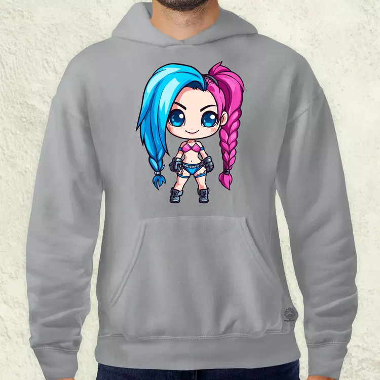 Chibi Jinx v2 férfi pulóver