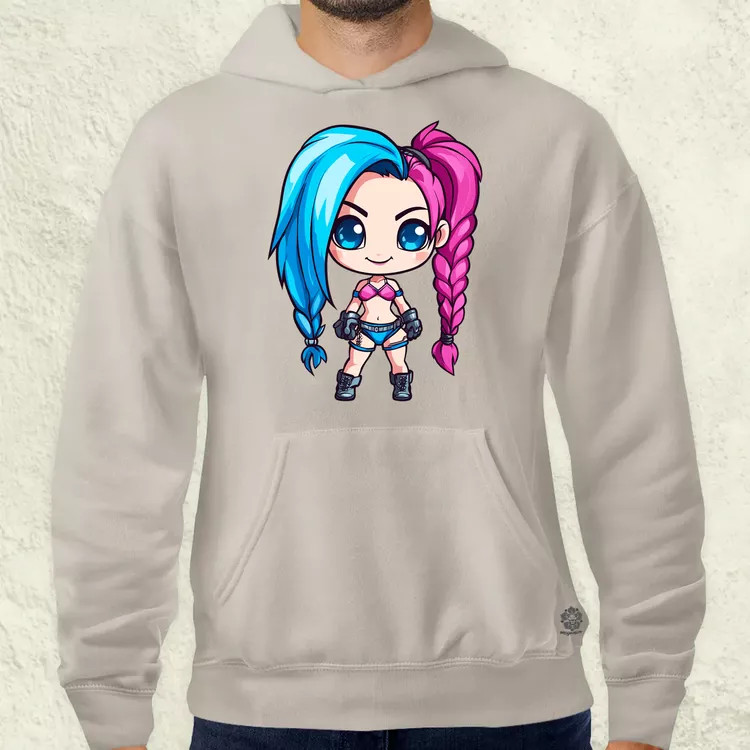 Chibi Jinx v2 férfi pulóver