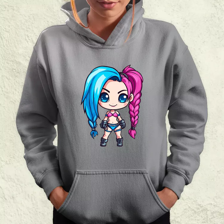 Chibi Jinx v2 női pulóver