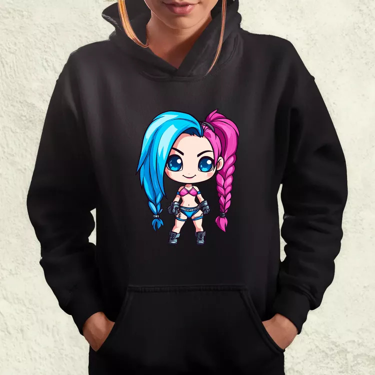 Chibi Jinx v2 női pulóver