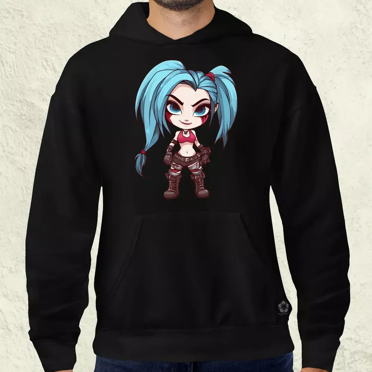 Chibi Jinx v3 férfi pulóver