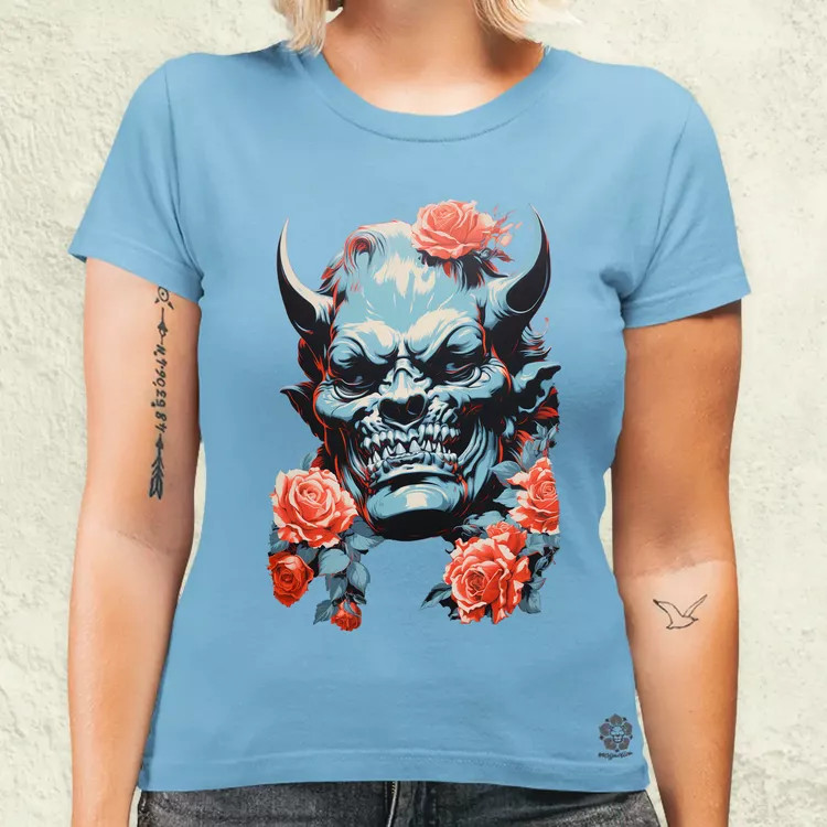 Pop art Hannya maszk v2 női póló