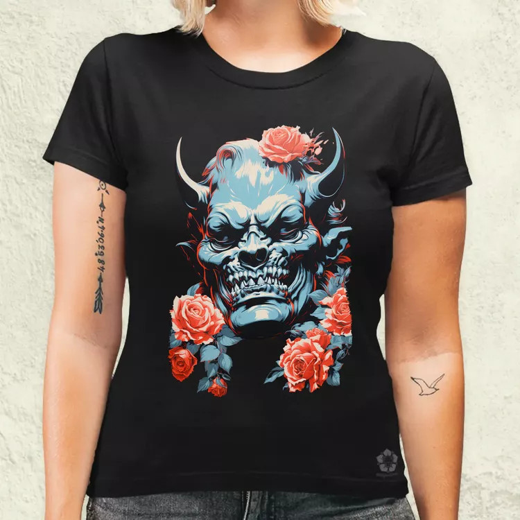 Pop art Hannya maszk v2 női póló