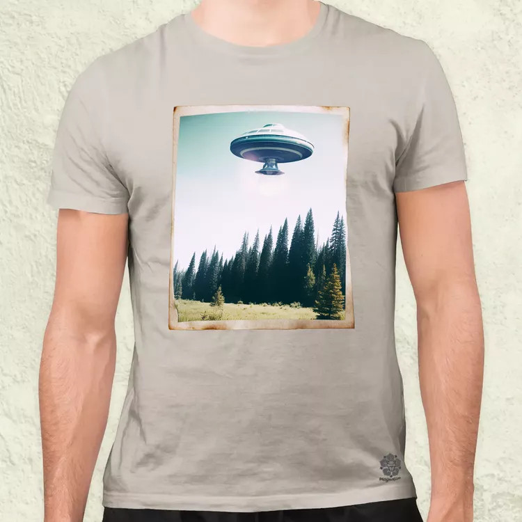 Ritka polaroid kép UFO-ról v2 férfi póló