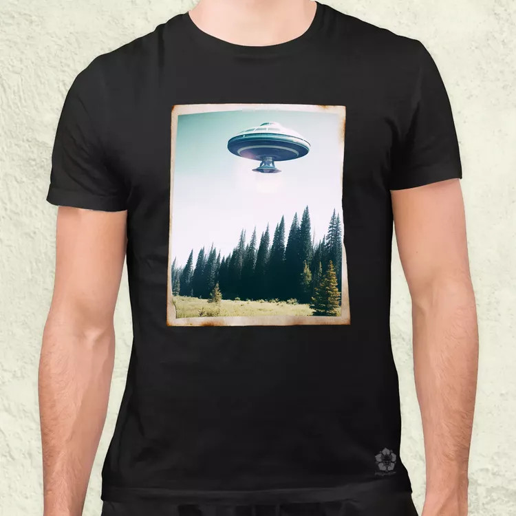Ritka polaroid kép UFO-ról v2 férfi póló