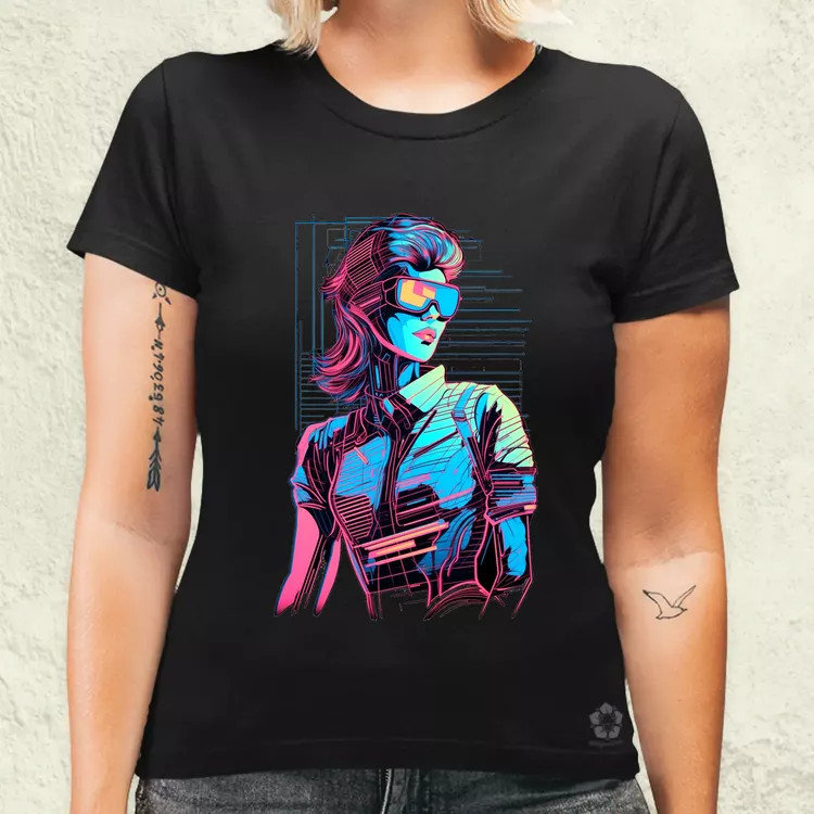 Synthwave digitális művészet v1 női póló