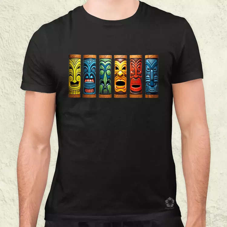 Tiki faragványok v1 férfi póló