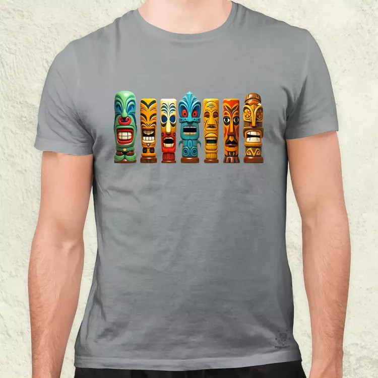 Tiki faragványok v2 férfi póló