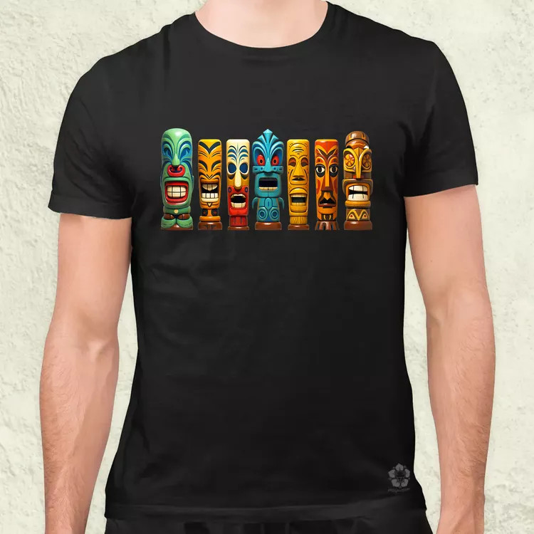 Tiki faragványok v2 férfi póló
