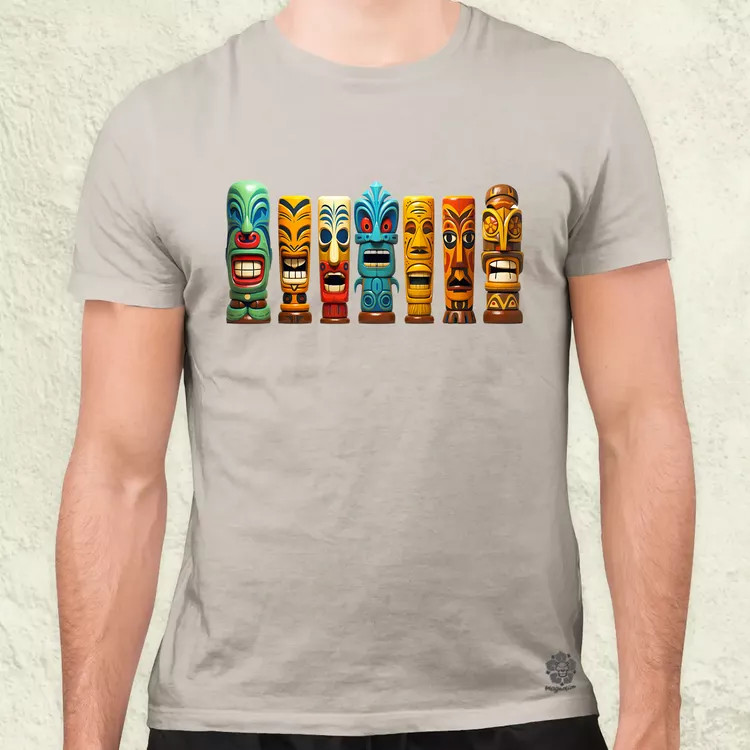 Tiki faragványok v2 férfi póló