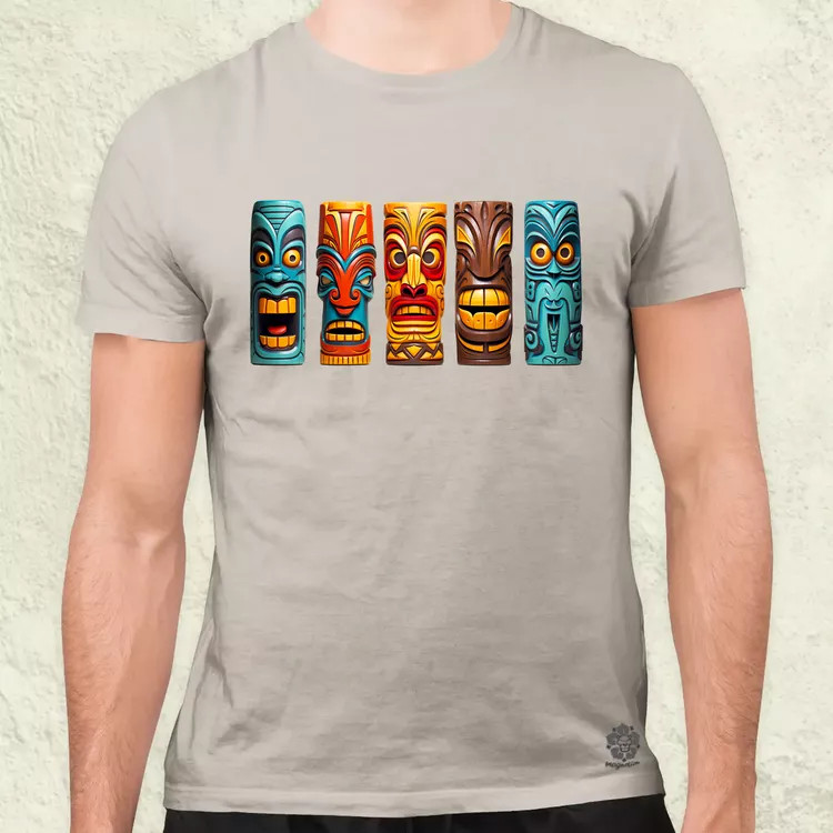 Tiki faragványok v3 férfi póló