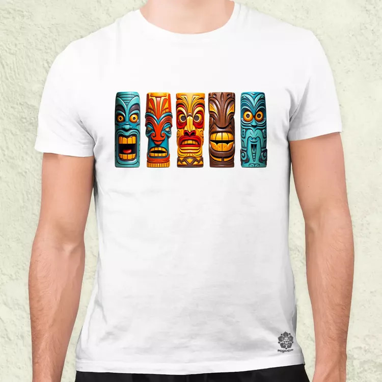 Tiki faragványok v3 férfi póló