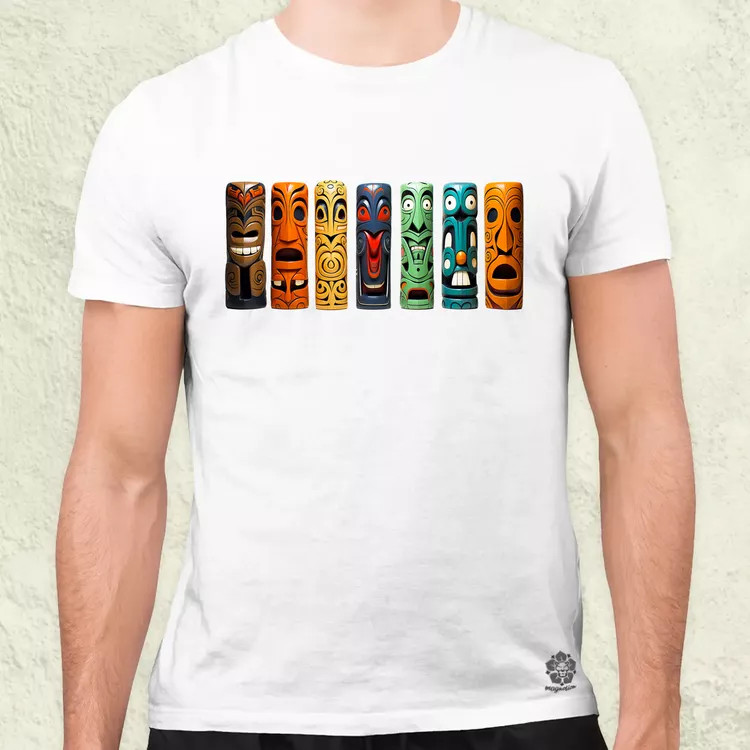 Tiki faragványok v4 férfi póló