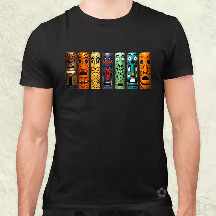Tiki faragványok v4 férfi póló