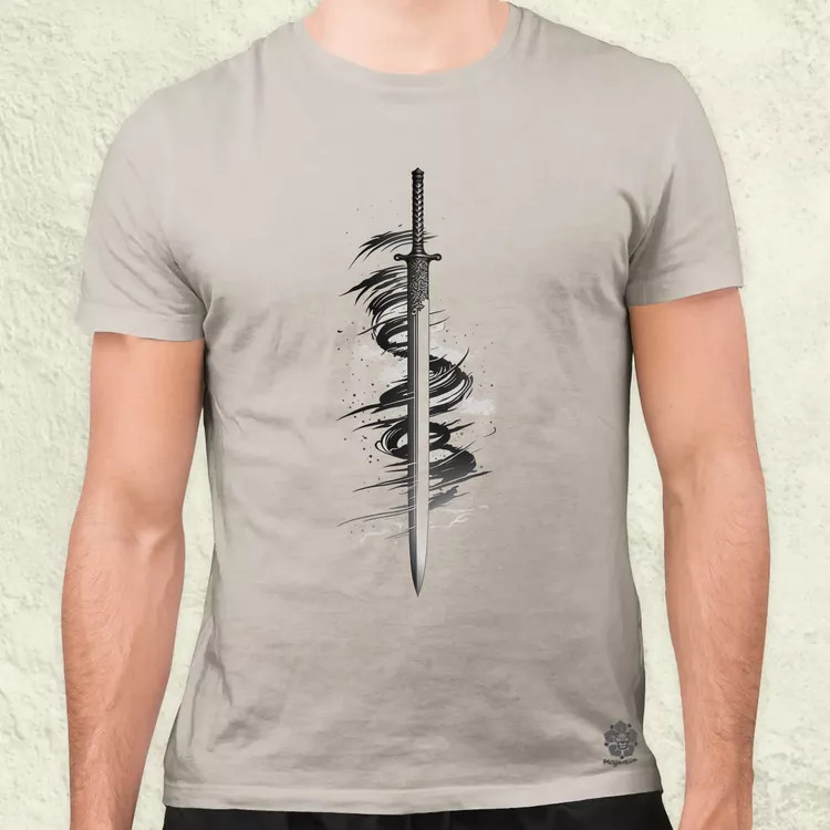 Vintage japán katana tetoválás v1 férfi póló