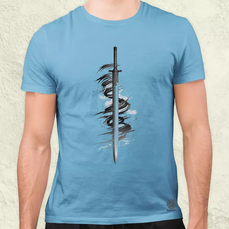 Vintage japán katana tetoválás v1 férfi póló