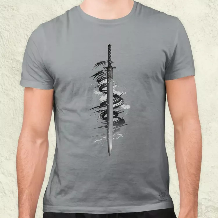 Vintage japán katana tetoválás v1 férfi póló