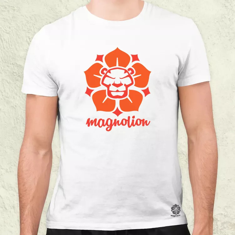 Magnolion narancs férfi póló